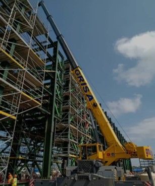 Grúas Transportes Maniobras y Servicios SA de CV  Montaje y desmontaje de cargas especiales