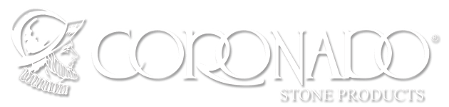 Coronado Stone Products logo with a cowboy image and text.