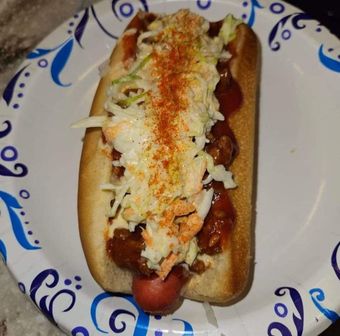 Hotdog On Plate