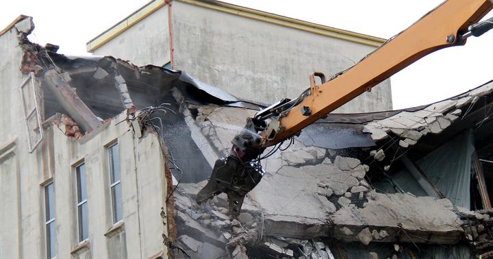 Crew performing safe residential demolition in Perry GA