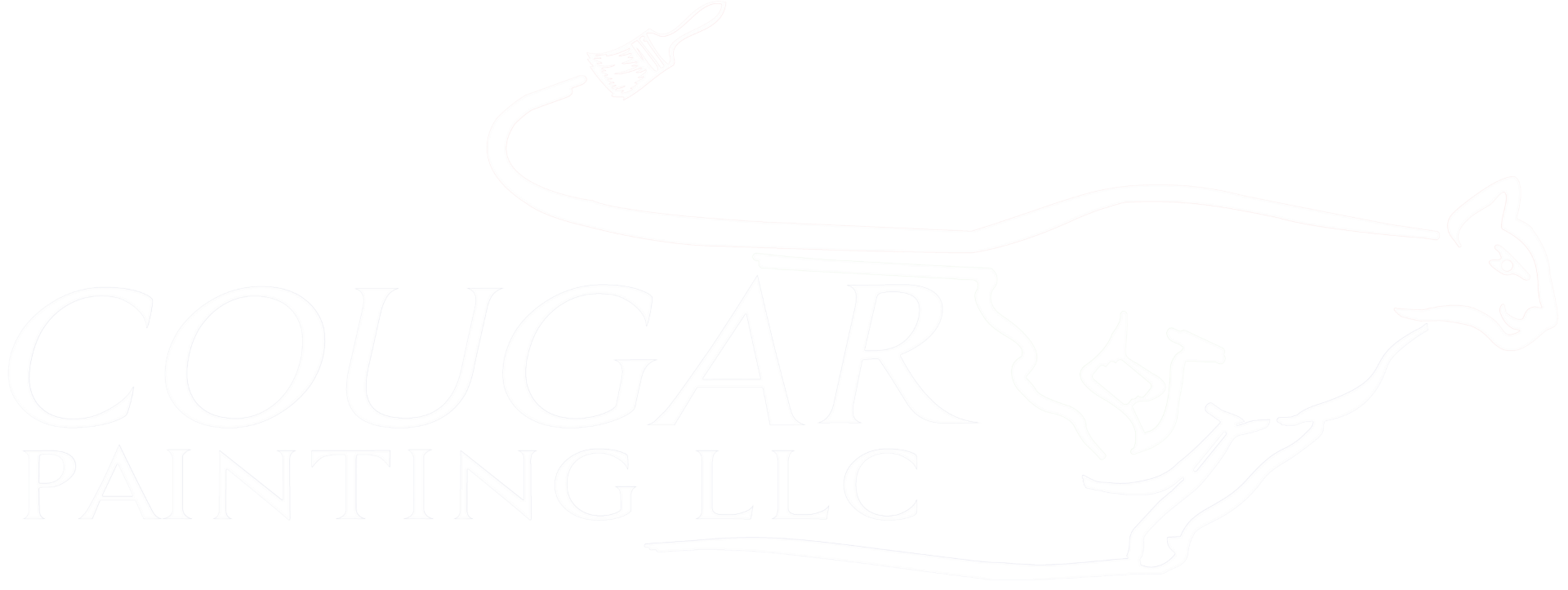 The logo for cougar painting llc has a cougar on it.
