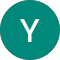 The letter y is in a blue circle on a white background.