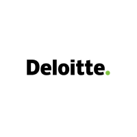 The deloitte logo is black and green on a white background.