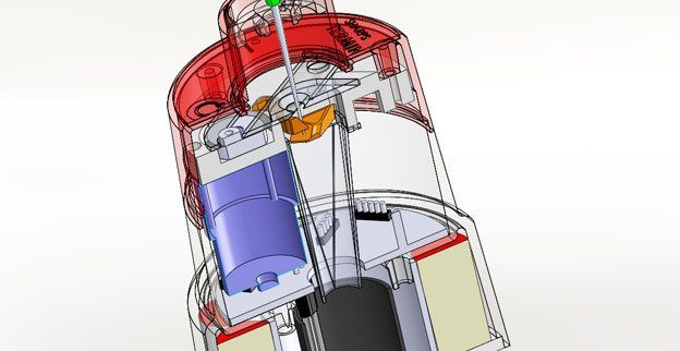 Inside of the Sharps Terminator® Medical Device