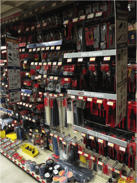 A view of products in our hardware store
