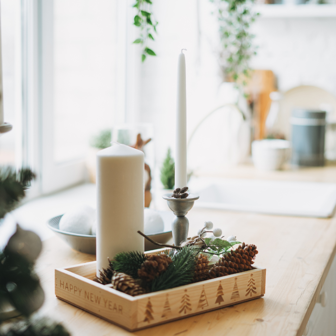 a wooden box that says happy new year on it