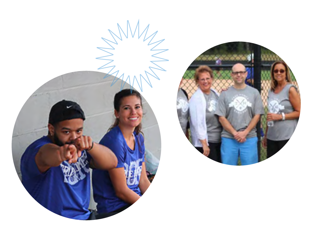 groups of people smiling at the camera