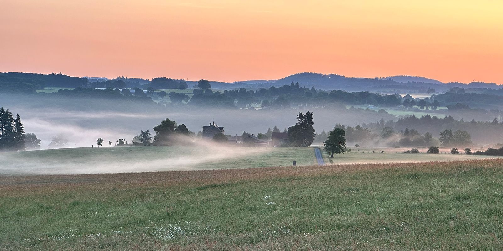 Landschap Limousin rondom Le Veau Vert