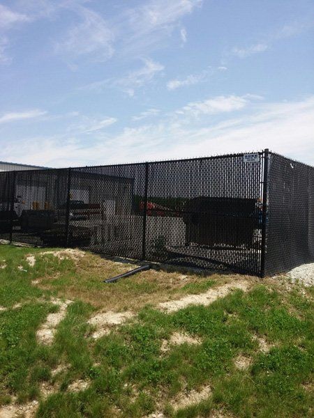 Black chain-link fence 