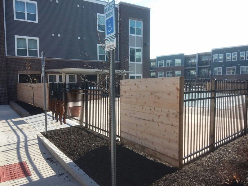 Exterior view of apartment building