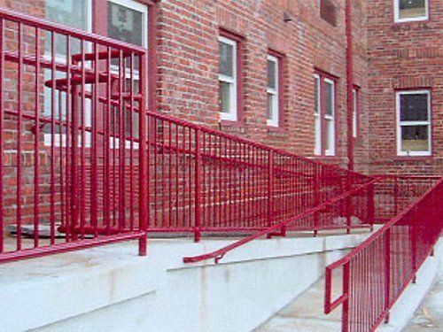 Red metal ramp