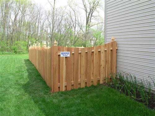 Wooden fence around a yard