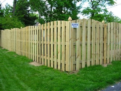 Wooden picket fence