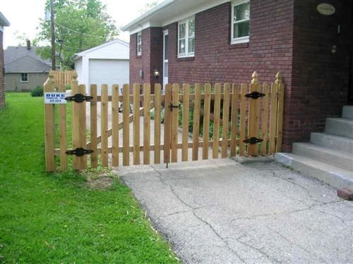 Wooden picket fence