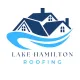 Logo for Lake Hamilton Roofing: Blue house icons above blue curved lines, with text "Lake Hamilton Roofing."