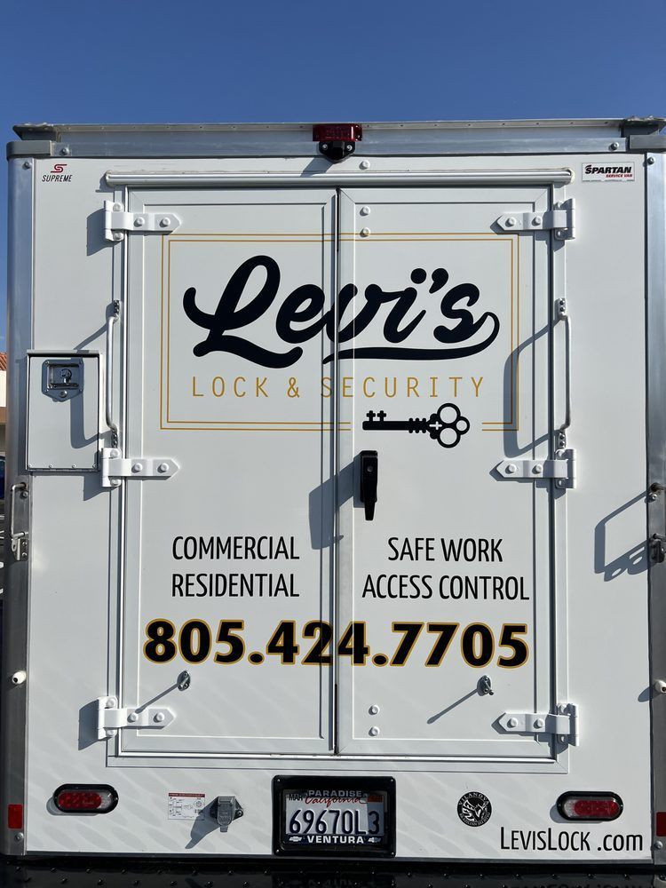 The back of a levis lock and security trailer