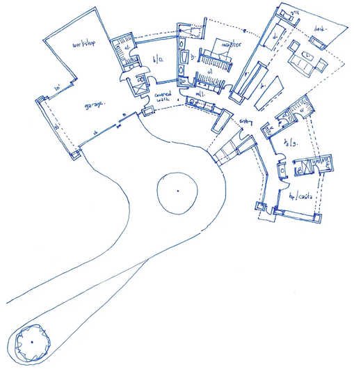 A Sketch of a Custom Home in Mid-Missouri By Movement Custom Homes.