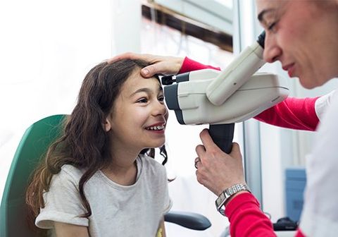 Ophthalmologist Examine Child in Clinic — Danvers, MA — North Shore Eye Specialists