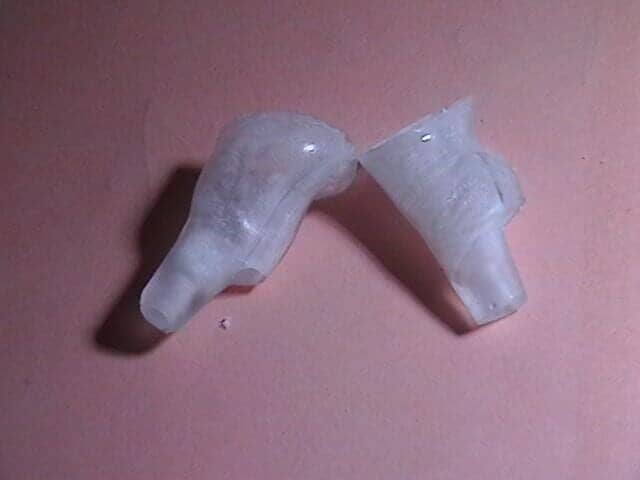 In Canal Hearing Aid — White Ear Tips — Bend, OR