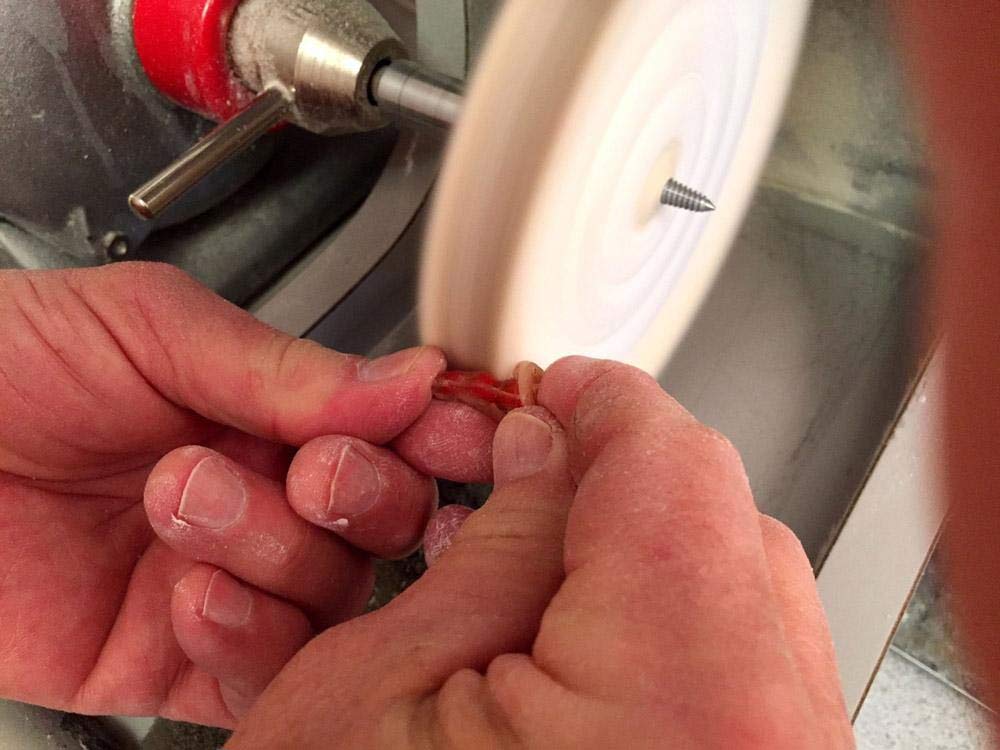 Hearing Aid Alignment — Using a Grinding Wheel on Hearing Aid — Bend, OR