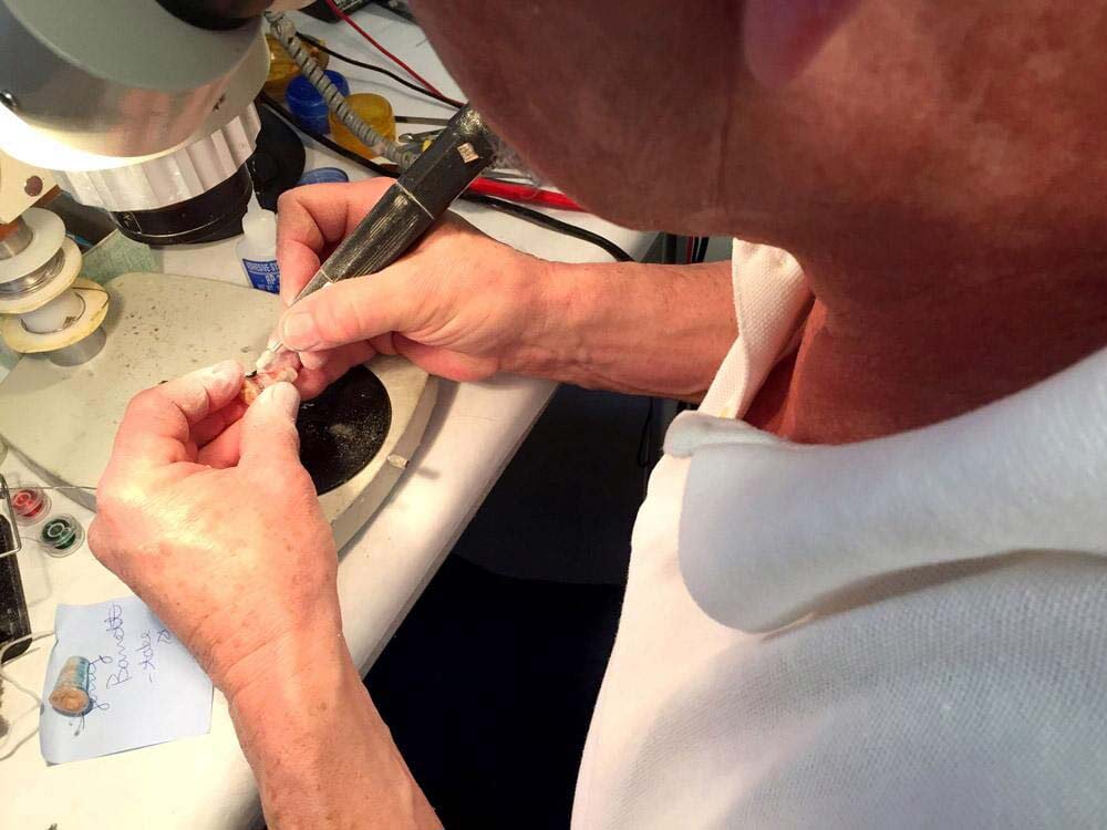 Personalized Hearing Aids — Sanding a Hearing Aid Ear Tip — Bend, OR