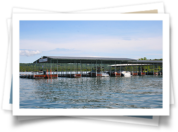 A picture of a boat dock on a lake