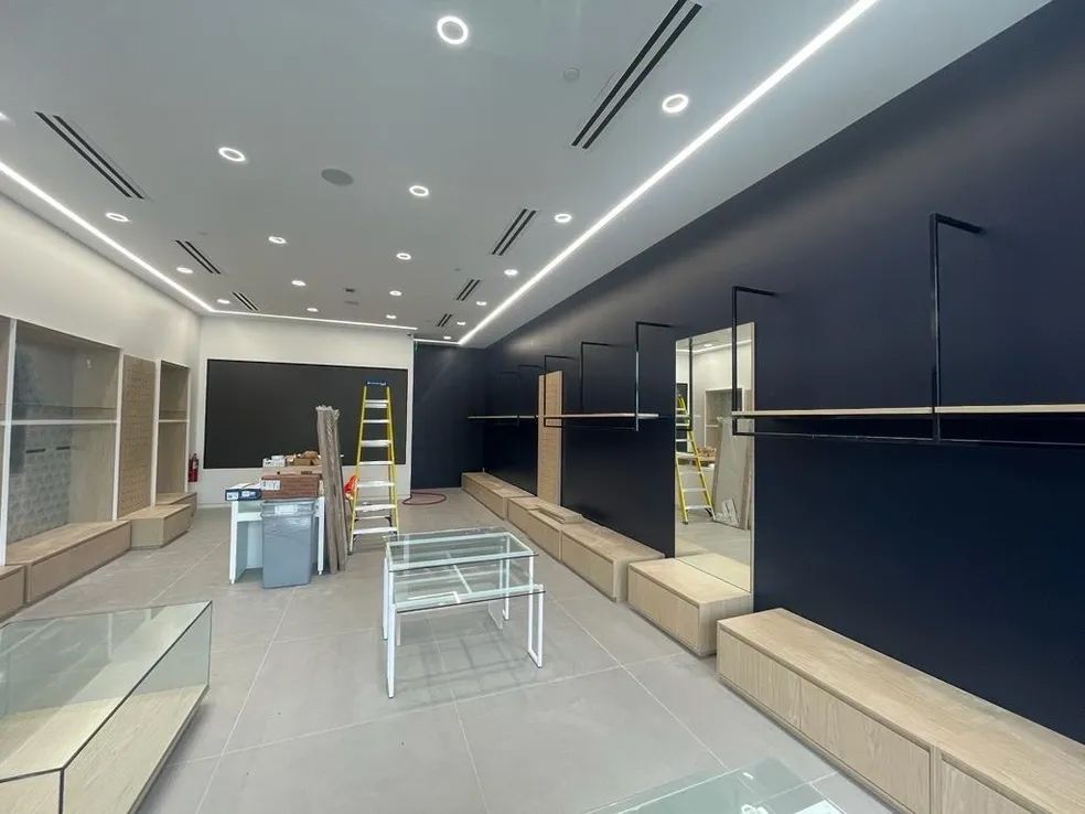 the inside of a store that is being remodeled