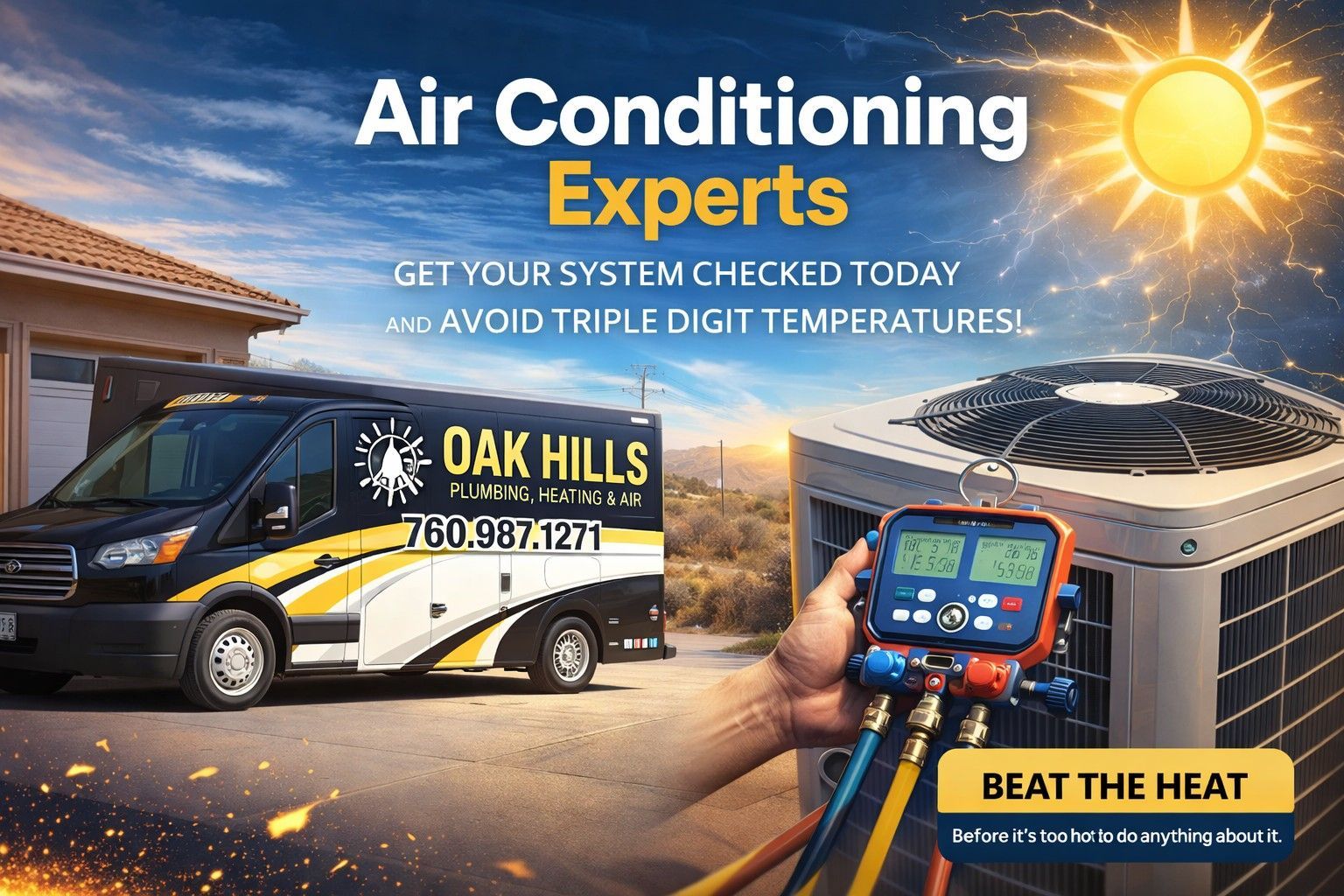 Home cooling comfort after professional AC repair in Oak Hills CA