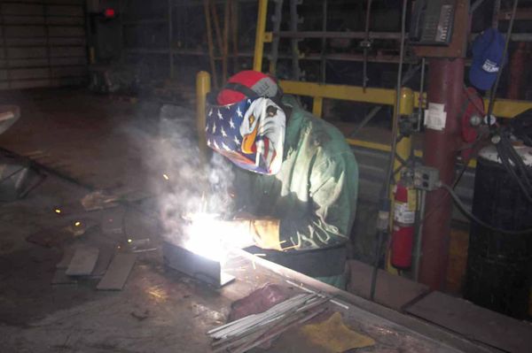 Custom Welding — Someone welding in Dayton, OH