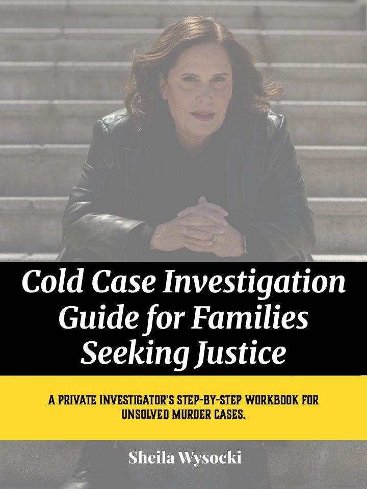 Book cover: A woman in a dark coat sits on steps, title reads, 