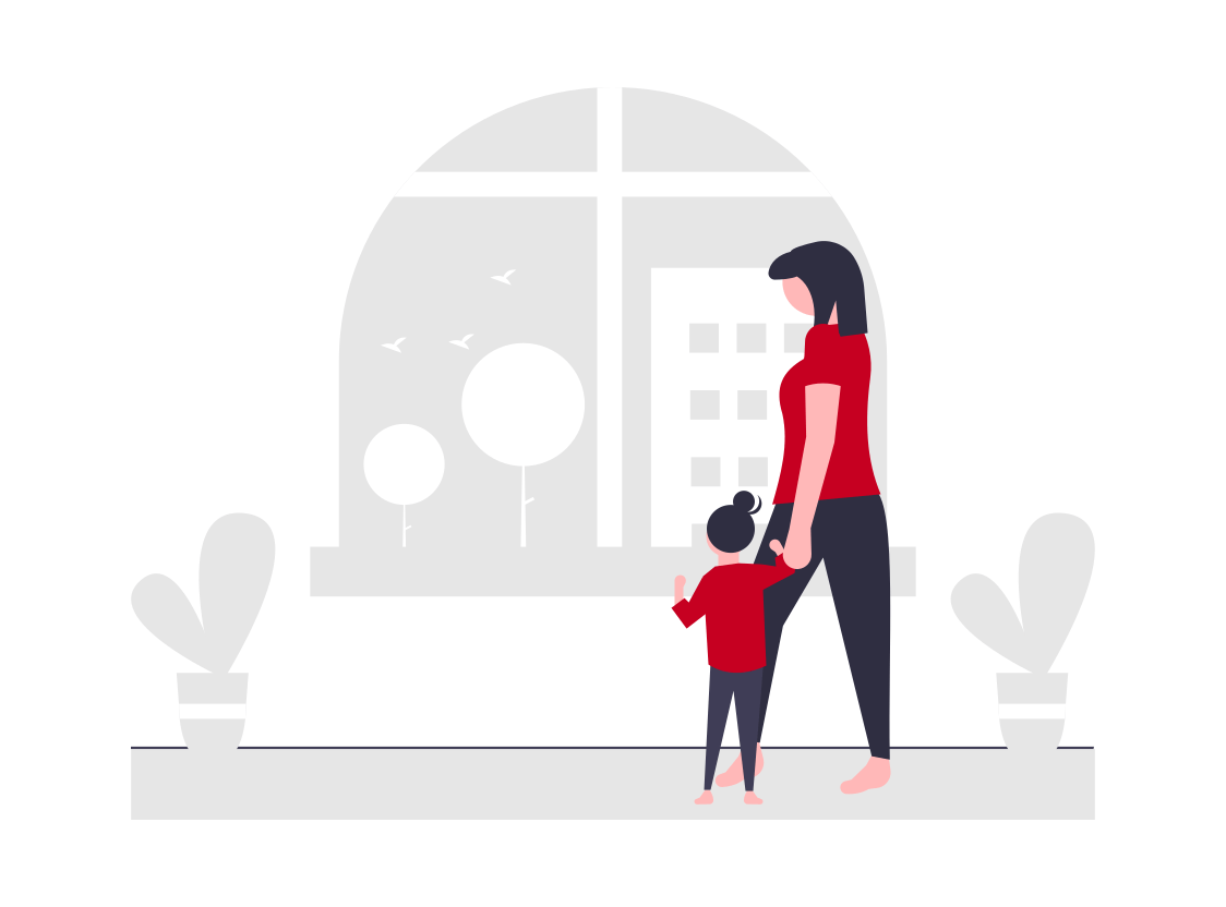 family at home illustration