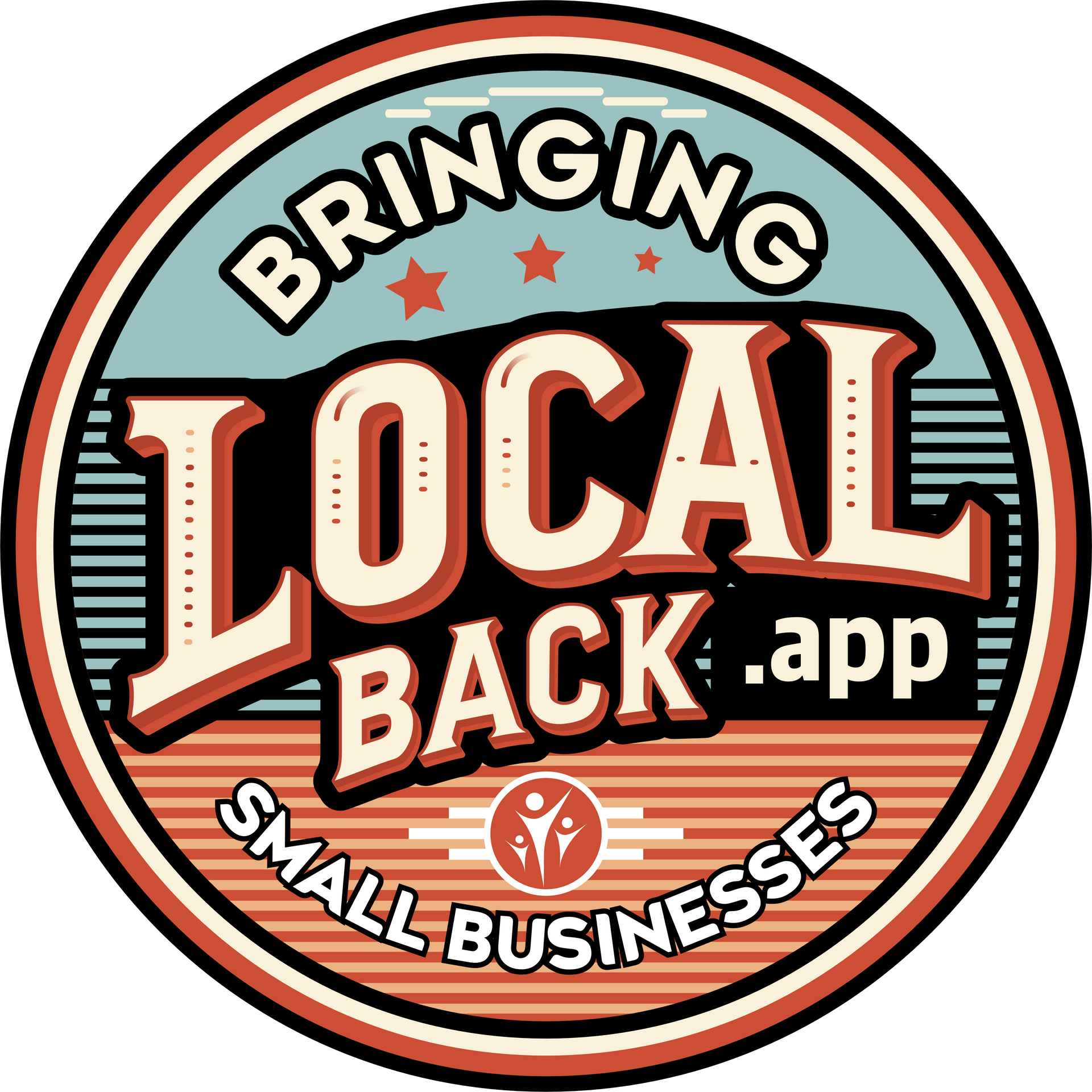 A logo for bringing local back.com small local markets