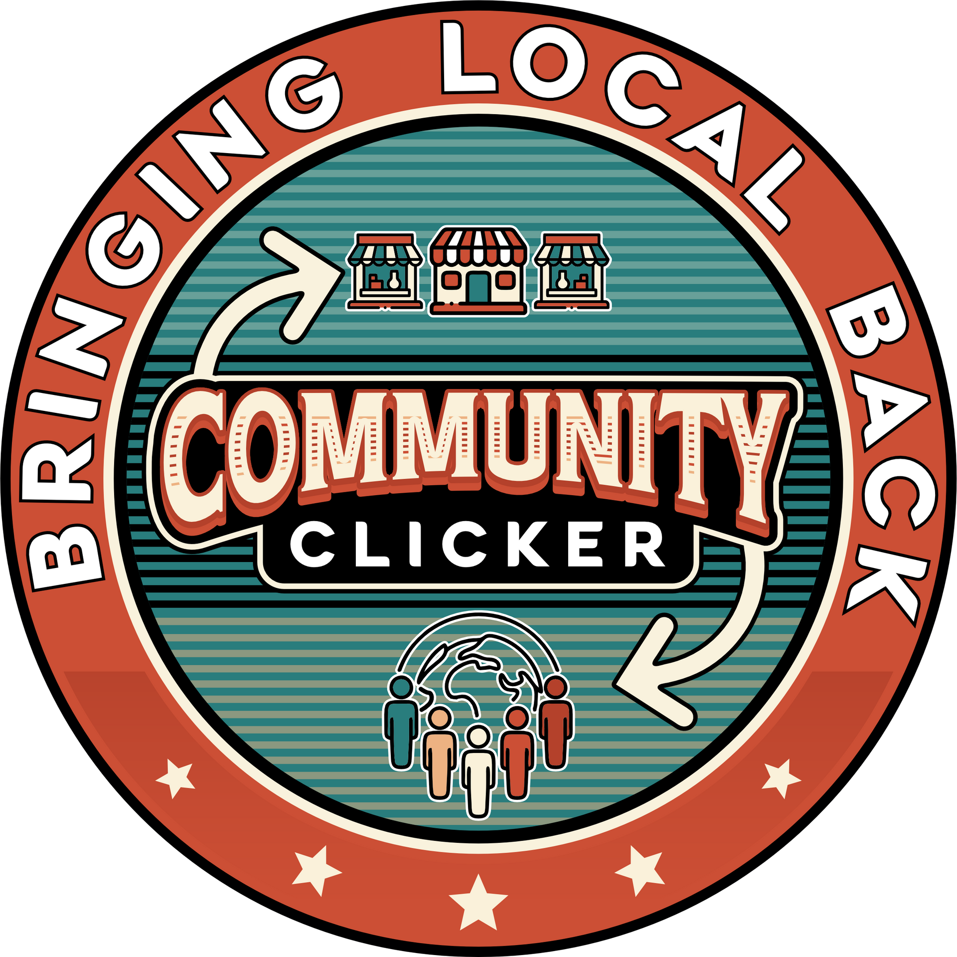 A logo for bringing local back.com small local markets