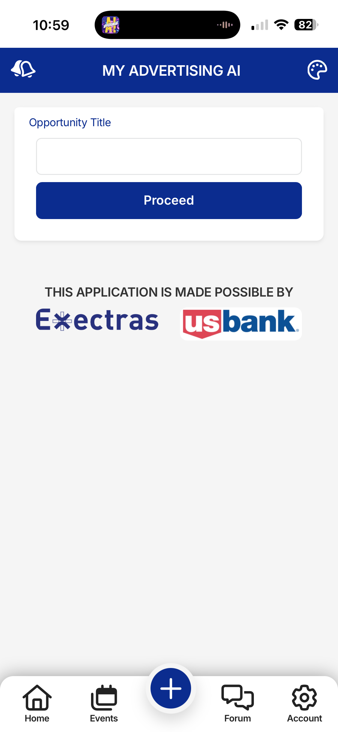 Mobile app screen: