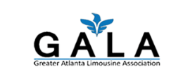 A logo for gala greater atlanta limousine association