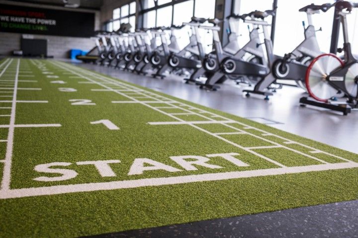 Green turf with a bold 