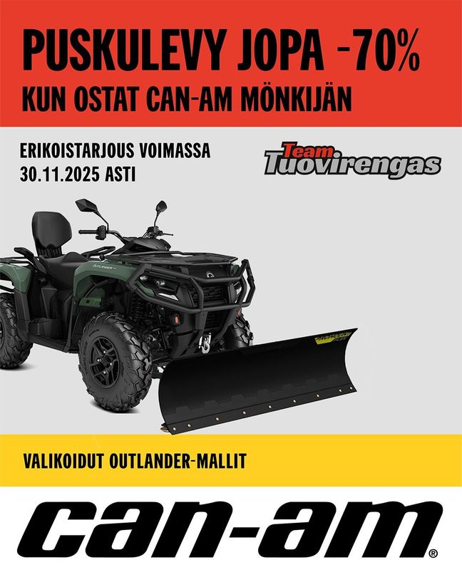 henkilö ajaa lumisessa maisemassa moottorikelkkaa