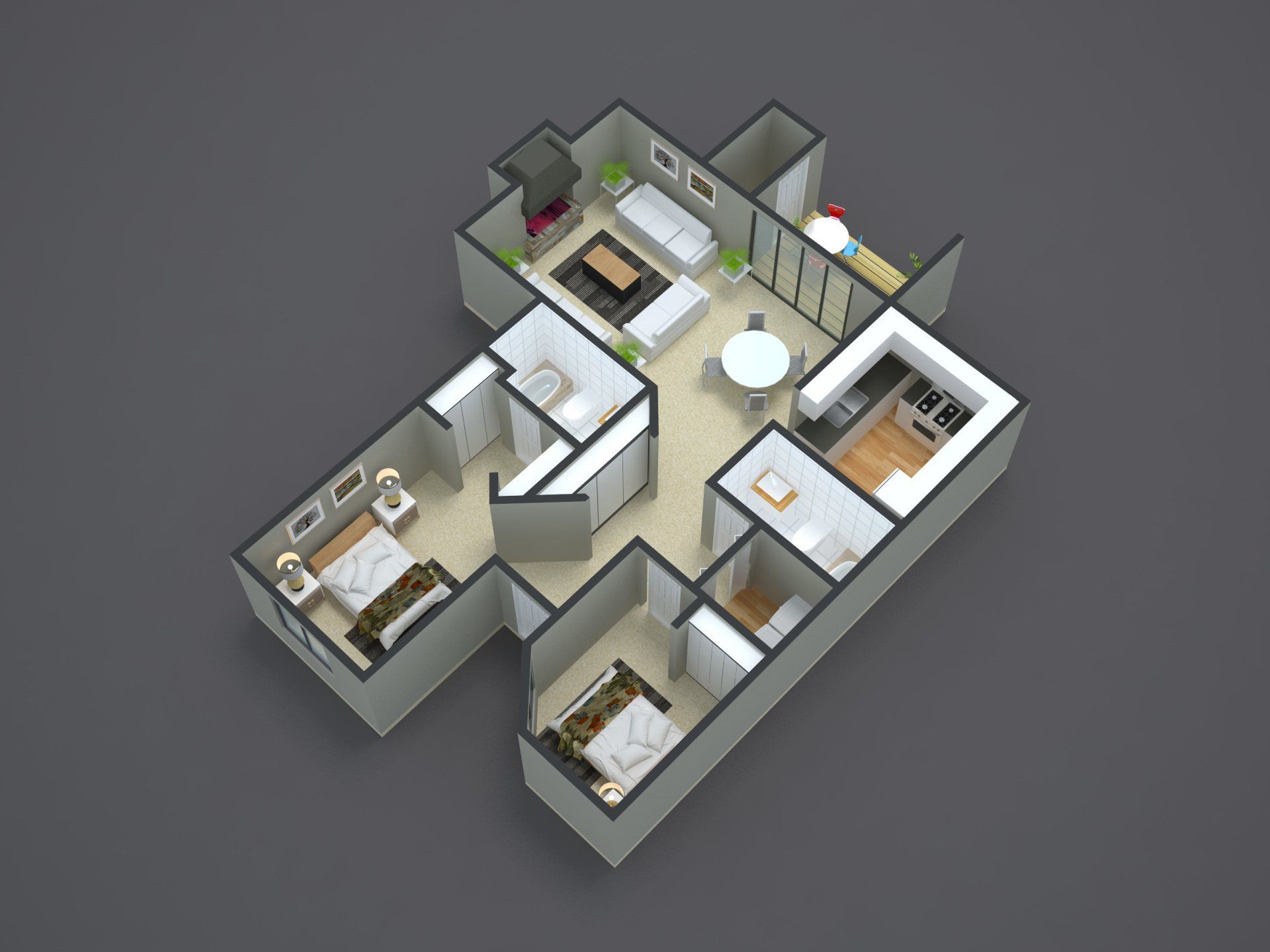 2 bedroom | 2 bathroom