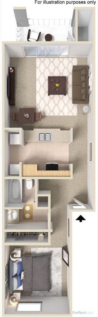 1 bedroom | 1 bathroom