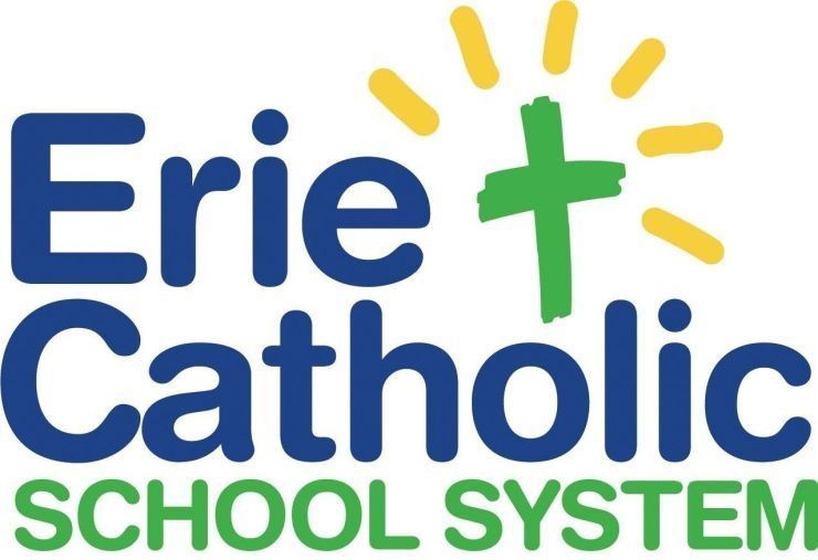 The logo for the erie catholic school system