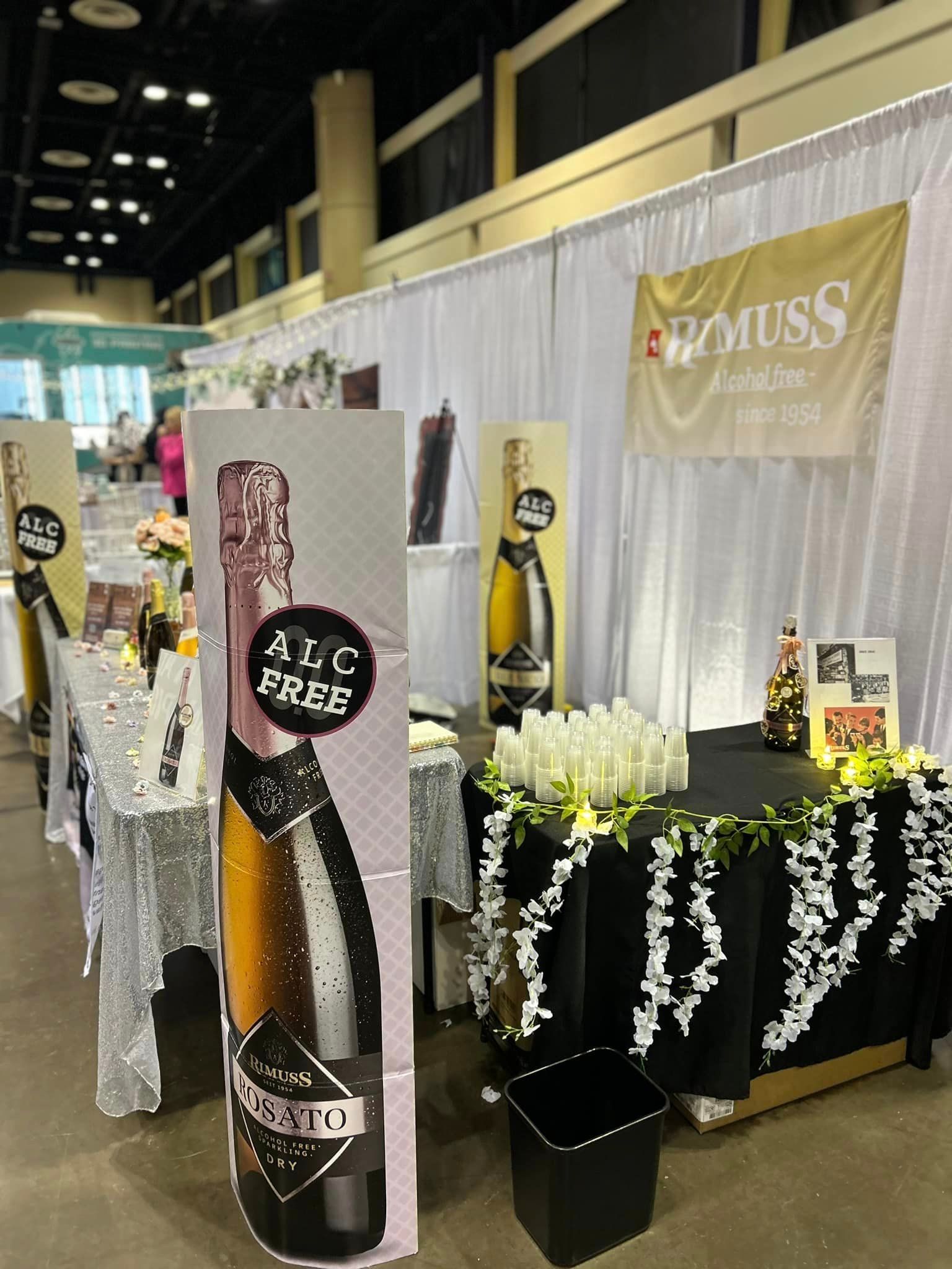 A table with a sign that says abc free on it