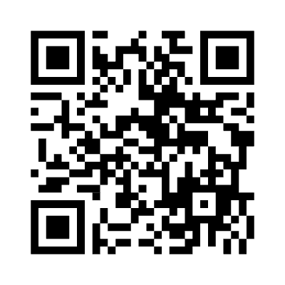 Ein schwarz-weißes QR-Code-Quadrat auf weißem Hintergrund.