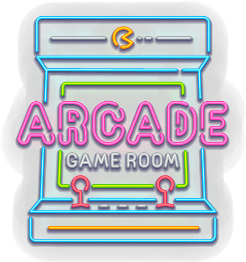 It is a neon sign for an arcade game room.