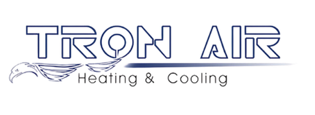 A logo for a company called tron air heating and cooling.