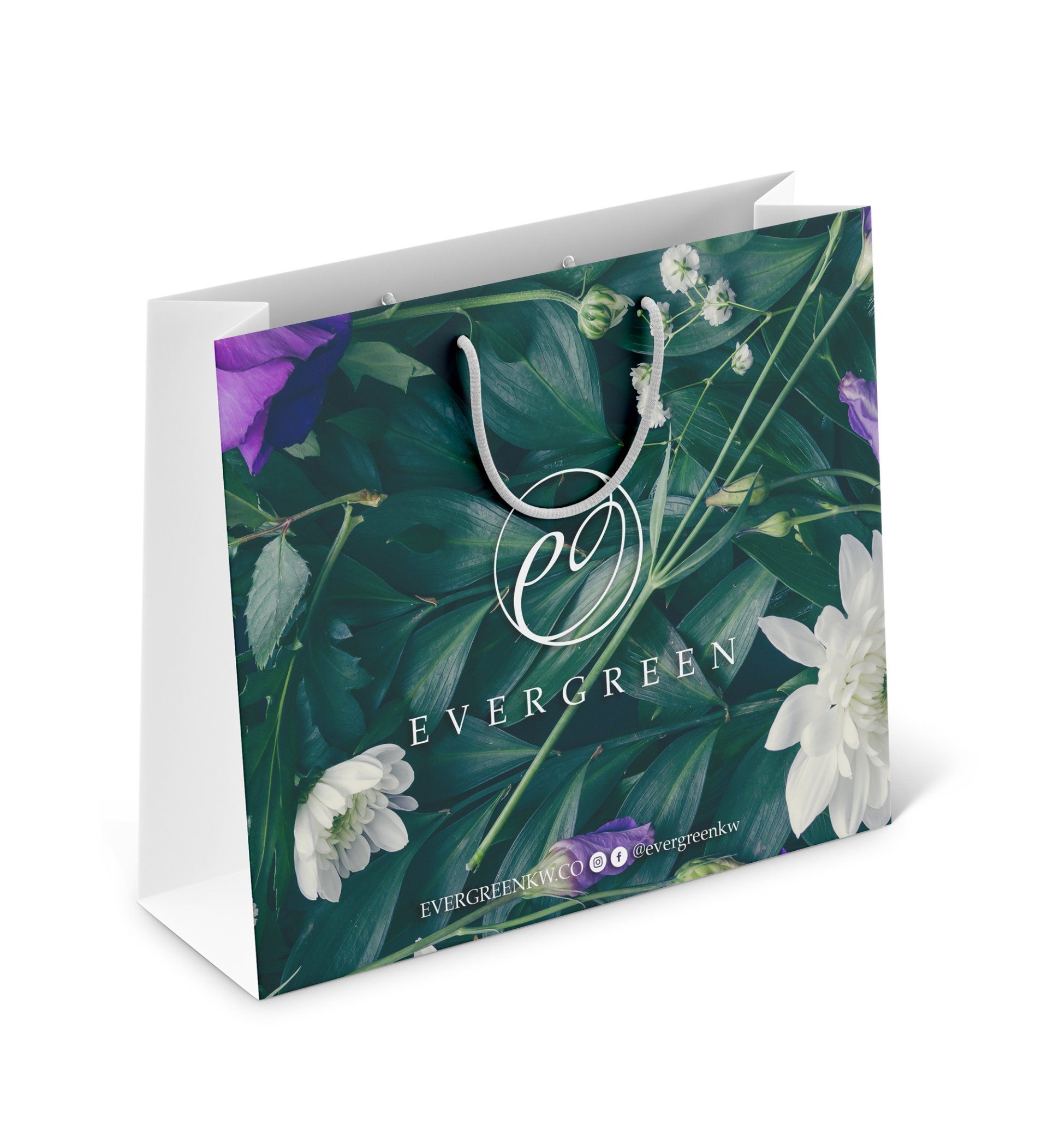 Gift bag with floral pattern and 