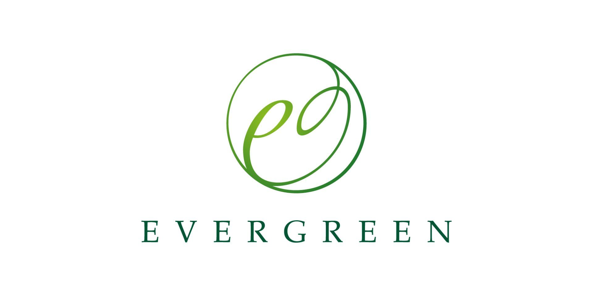 Evergreen logo with a green circle and stylized 