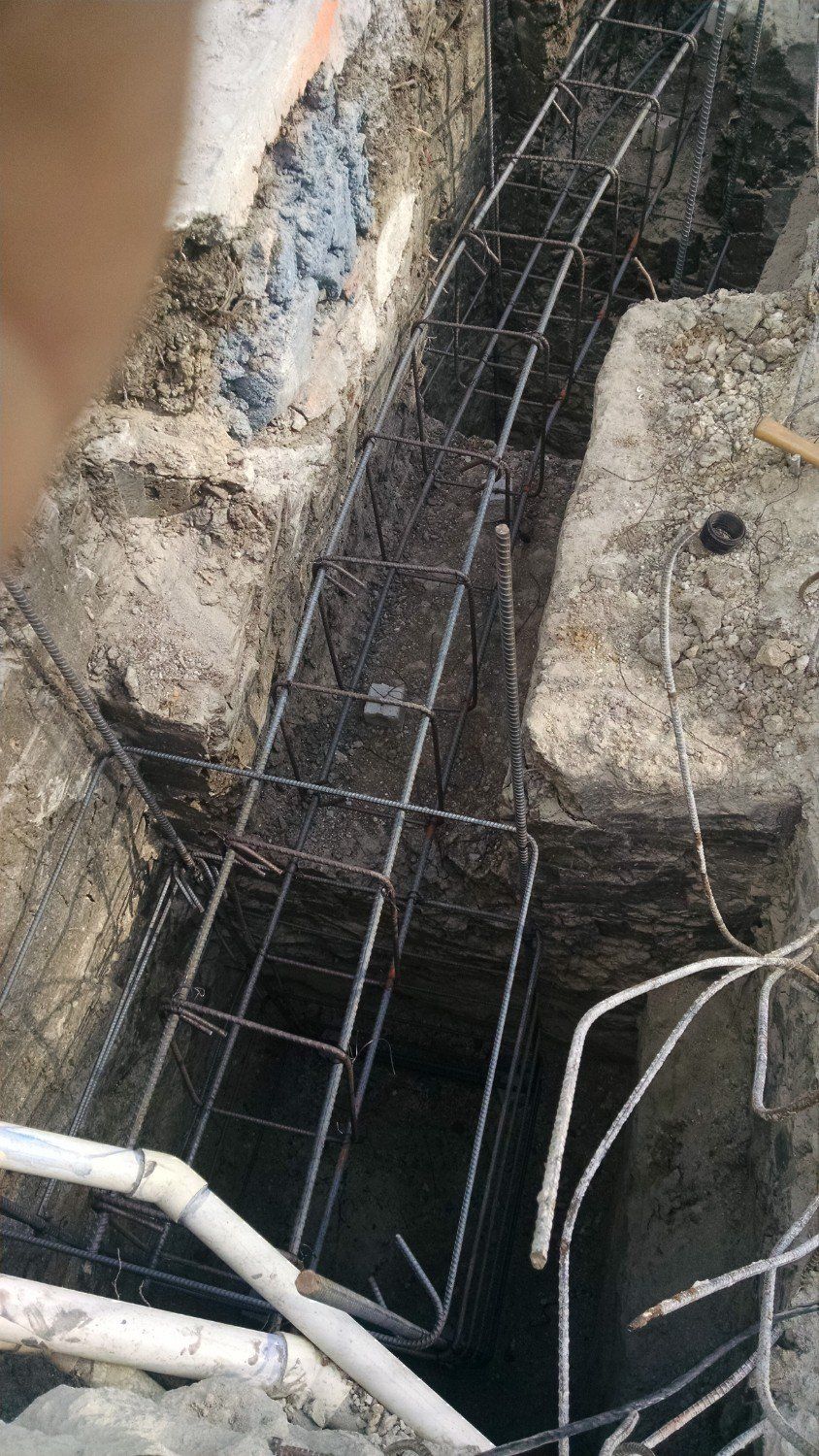 Full pool and jacuzzi being repaired