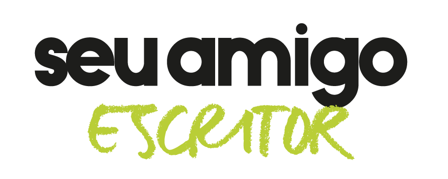 A black and green logo for seu amigo escritor