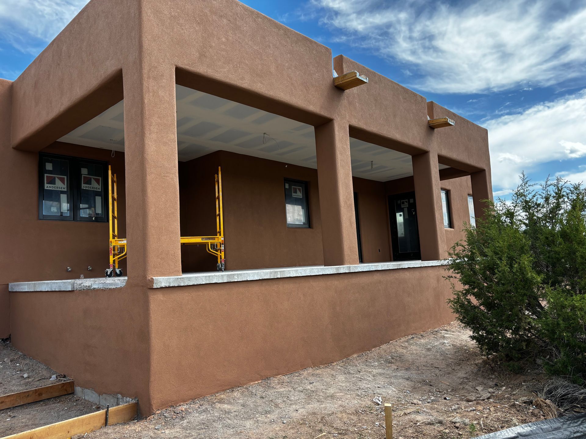 Stucco portal remodel in Eldorado NM completed by Santa Fe R&R