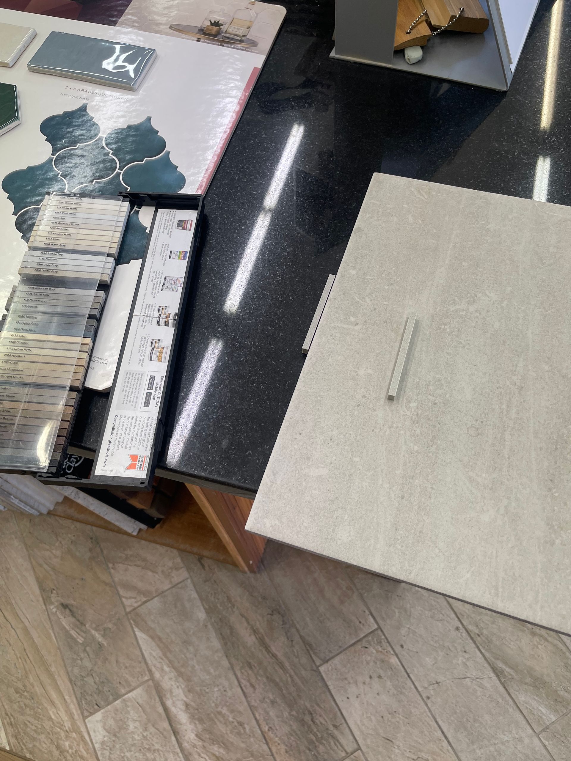 Color match grout, design 